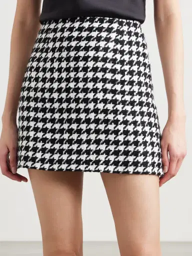 Carolina Herrera Houndstooth Tweed Mini Skirt | Thumbnail 3 Carolina Herrera Houndstooth Tweed Mini Skirt | Thumbnail 3