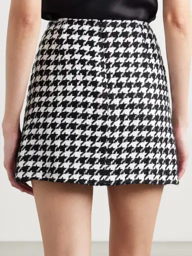 Carolina Herrera Houndstooth Tweed Mini Skirt | Thumbnail 4 Carolina Herrera Houndstooth Tweed Mini Skirt | Thumbnail 4