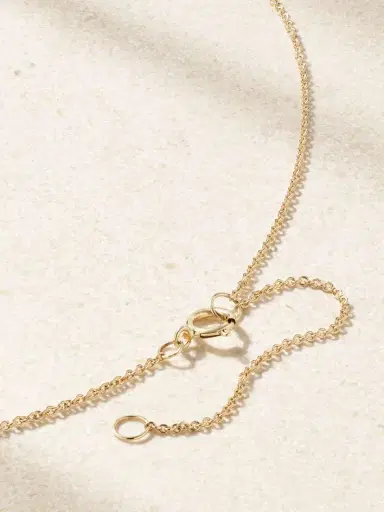STONE AND STRAND Tie The Knot 10-karat Gold Diamond Necklace | Thumbnail 3