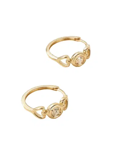 STONE AND STRAND Silvia 14-karat Gold Diamond Hoop Earrings | Thumbnail 1 STONE AND STRAND Silvia 14-karat Gold Diamond Hoop Earrings | Thumbnail 1