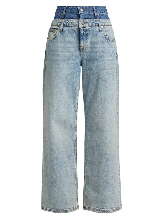 Women's Kove Double-Waistband Jeans - Two Tone Del Mar
