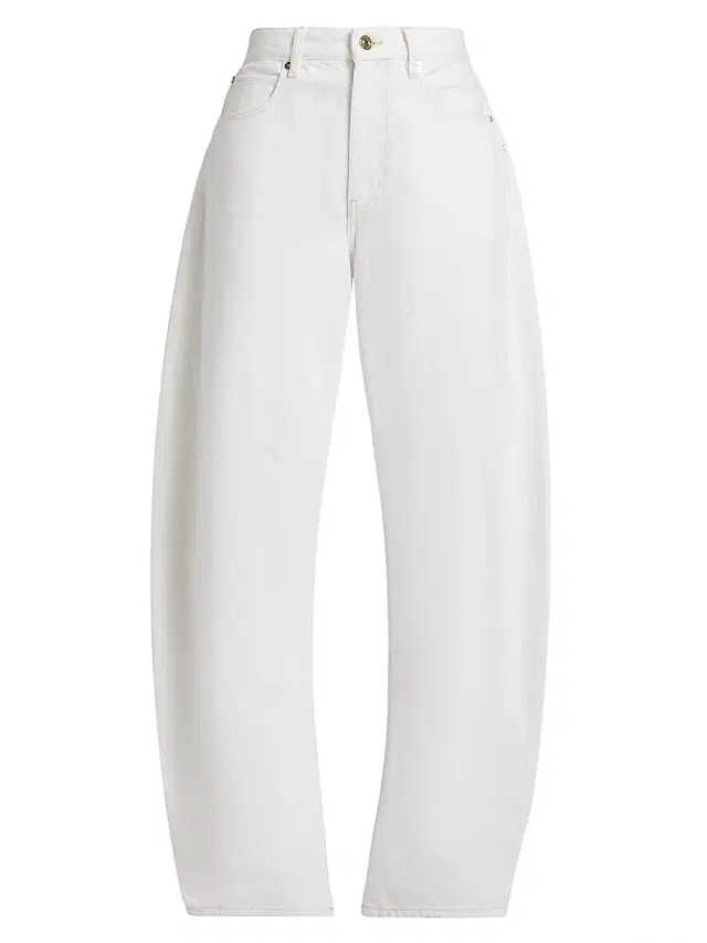 FRAME Women's The Bubble Mid-Rise Barrel Jeans - Au Natural Clean