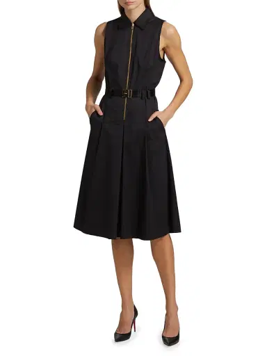L'Agence Women's Kylo Cotton-Blend Belted Midi-Shirtdress | Thumbnail 3