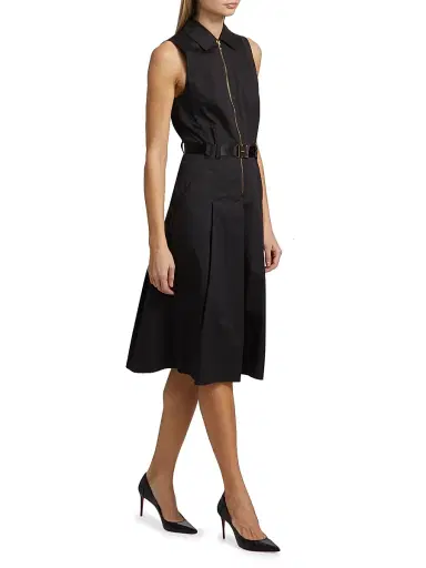 L'Agence Women's Kylo Cotton-Blend Belted Midi-Shirtdress | Thumbnail 4