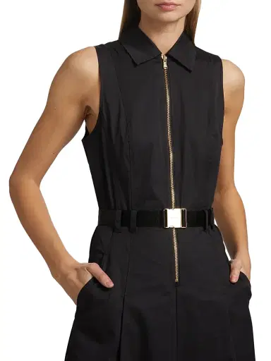 L'Agence Women's Kylo Cotton-Blend Belted Midi-Shirtdress | Thumbnail 6