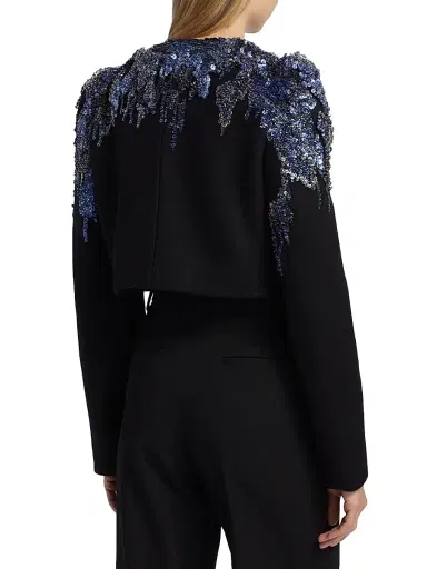 Dries Van Noten Women's Bea Embellished Wool Jacket - Black | Thumbnail 5