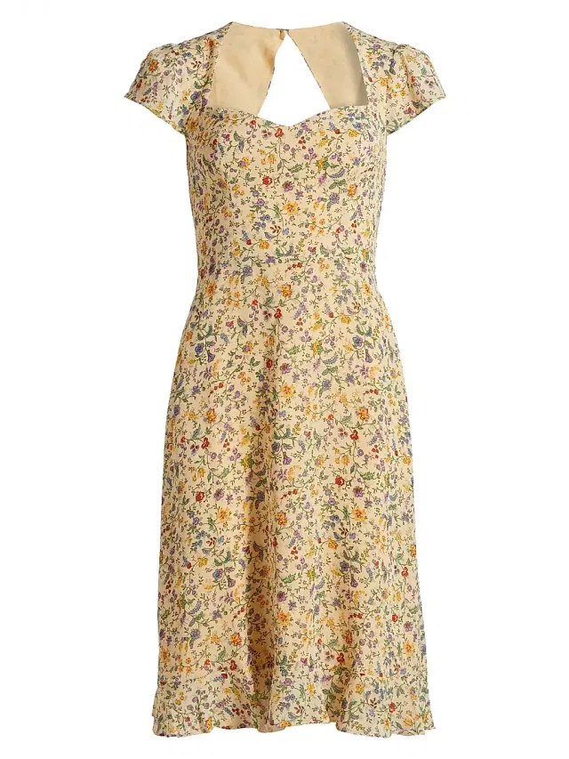 Reformation Women's Rosi Floral Print Knee-Length Dress - Yasmeen