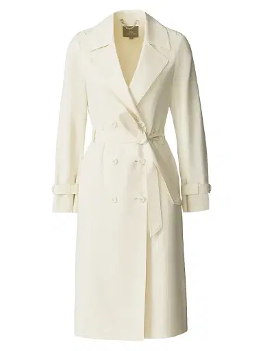 Soia & Kyo Women's Blaire Double-Breasted Trench Coat - Sidewalk Chalk - Size Large | Thumbnail 1