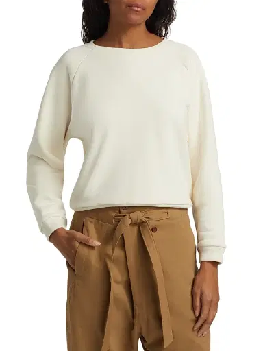 Jamie Haller Women's Daily Cotton Crewneck Sweatshirt - Natural White | Thumbnail 3 Jamie Haller Women's Daily Cotton Crewneck Sweatshirt - Natural White | Thumbnail 3
