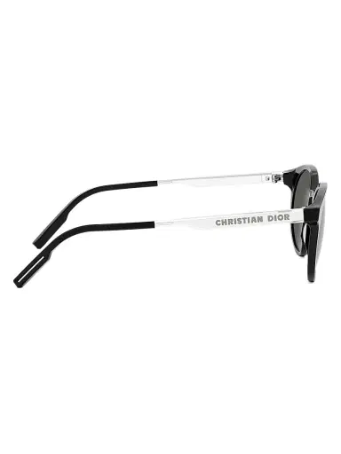 Dior Men's DiorTag R1I 49MM Round Sunglasses - Silver Black Green | Thumbnail 7
