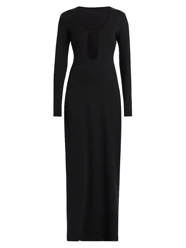 Kiki de Montparnasse Women's Echauffe Cut-Out Long-Sleeve Gown - Black