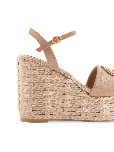 Valentino Garavani Women's VLogo Signature Wedge Sandals 120MM - Rose Cannelle - Size 12 | Thumbnail 5