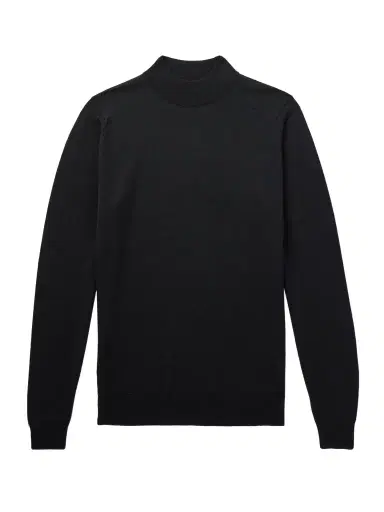 John Smedley Slim-Fit Merino Wool Mock-Neck Sweater - Men | Thumbnail 1
