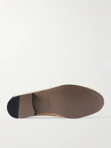 Manolo Blahnik Padstow Collapsible-Heel Leather-Trimmed Raffia Loafers - Men | Thumbnail 3 Manolo Blahnik Padstow Collapsible-Heel Leather-Trimmed Raffia Loafers - Men | Thumbnail 3