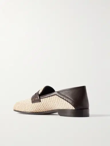 Manolo Blahnik Padstow Collapsible-Heel Leather-Trimmed Raffia Loafers - Men | Thumbnail 4 Manolo Blahnik Padstow Collapsible-Heel Leather-Trimmed Raffia Loafers - Men | Thumbnail 4