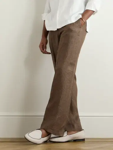 Manolo Blahnik Modena Leather-Trimmed Linen-Twill Loafers - Men | Thumbnail 2 Manolo Blahnik Modena Leather-Trimmed Linen-Twill Loafers - Men | Thumbnail 2