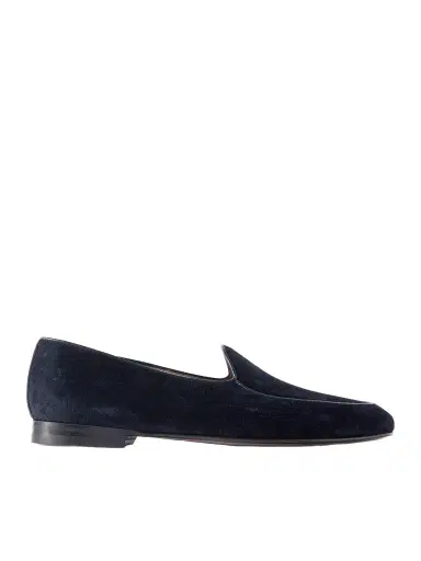 Manolo Blahnik Modena Leather-Trimmed Suede Loafers - Men | Thumbnail 1