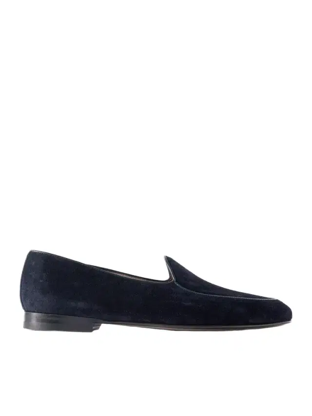 Manolo Blahnik Modena Leather-Trimmed Suede Loafers - Men