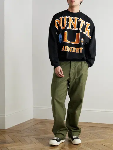 KAPITAL Printed Cotton-Jersey Sweatshirt - Men | Thumbnail 2 KAPITAL Printed Cotton-Jersey Sweatshirt - Men | Thumbnail 2