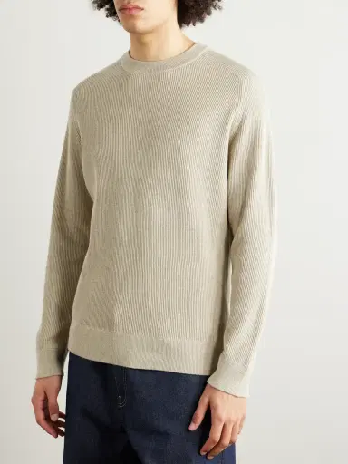 NN07 Kevin 6600 Ribbed Organic Cotton Sweater - Men | Thumbnail 3 NN07 Kevin 6600 Ribbed Organic Cotton Sweater - Men | Thumbnail 3