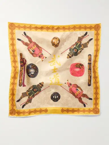 Rubinacci Samurai Printed Silk-Twill Pocket Square - Men | Thumbnail 2