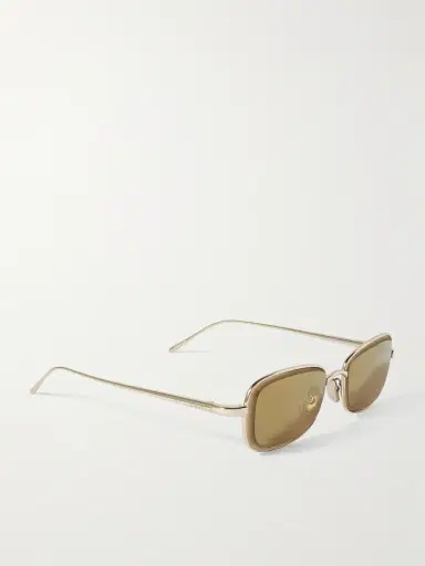 Loewe Anagram Geometric Gold-Tone Sunglasses - Men | Thumbnail 4 Loewe Anagram Geometric Gold-Tone Sunglasses - Men | Thumbnail 4