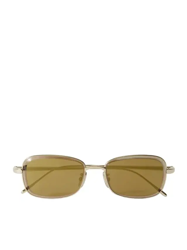 Loewe Anagram Geometric Gold-Tone Sunglasses - Men