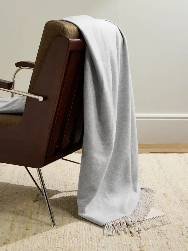 Brunello Cucinelli Fringed Cashmere and Silk-Blend Throw - Men