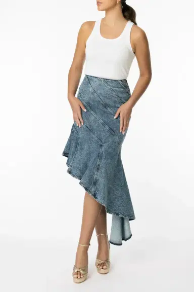Alaïa Denim Spiral Skirt | Thumbnail 2
