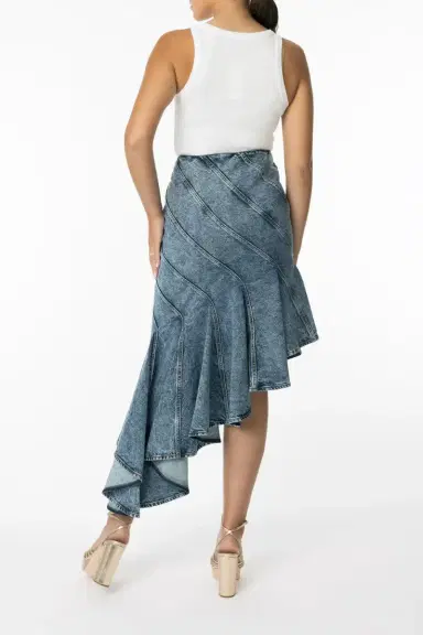Alaïa Denim Spiral Skirt | Thumbnail 4