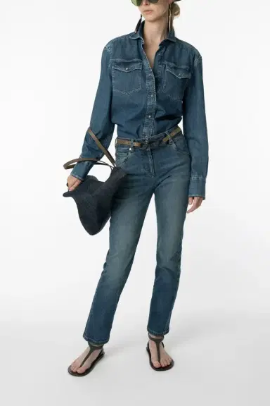 Brunello Cucinelli Monili Cuff Trim Superlight Shirt | Thumbnail 2 Brunello Cucinelli Monili Cuff Trim Superlight Shirt | Thumbnail 2