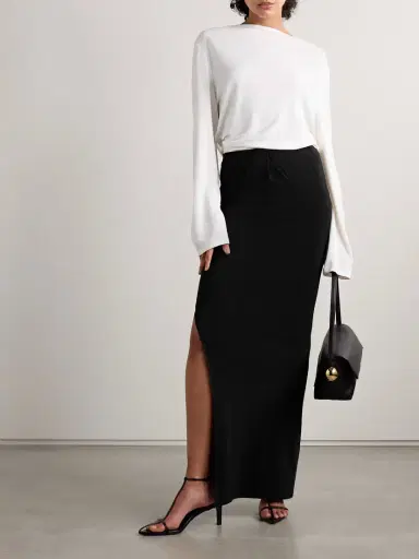 Jacquemus Peplo Draped Jersey Maxi Skirt | Thumbnail 2 Jacquemus Peplo Draped Jersey Maxi Skirt | Thumbnail 2