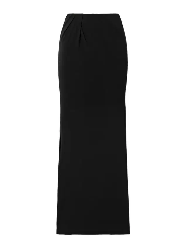 Peplo Draped Jersey Maxi Skirt