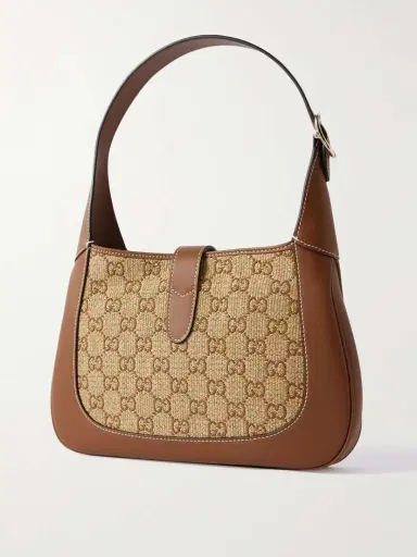 Gucci Jackie 1961 Logo-jacquard Raffia And Leather Shoulder Bag | Thumbnail 3 Gucci Jackie 1961 Logo-jacquard Raffia And Leather Shoulder Bag | Thumbnail 3