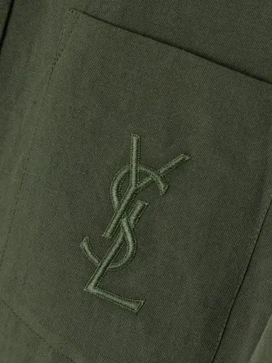 Saint Laurent Embroidered Cotton And Linen-blend Shirt | Thumbnail 5 Saint Laurent Embroidered Cotton And Linen-blend Shirt | Thumbnail 5