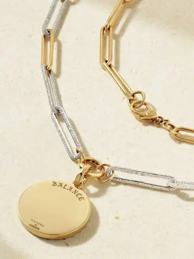 Foundrae Balance 18-karat Yellow And White Gold Diamond Necklace | Thumbnail 3