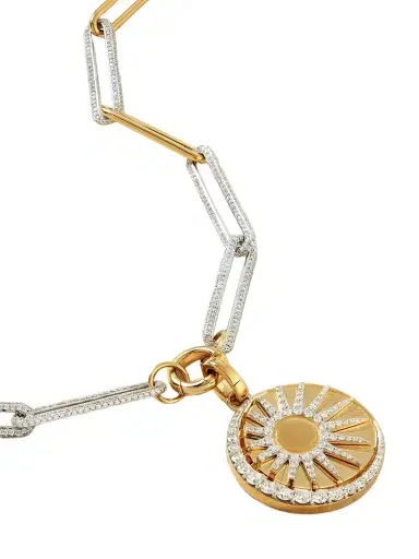Foundrae Balance 18-karat Yellow And White Gold Diamond Necklace | Thumbnail 1