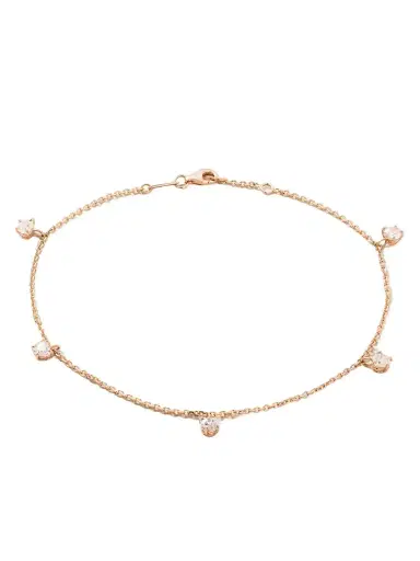 Anita Ko 18-karat Rose Gold Diamond Anklet | Thumbnail 1