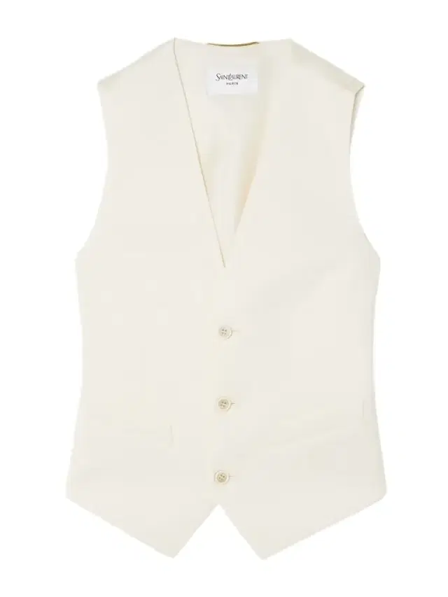 Silk Satin-trimmed Grain De Poudre Wool Vest