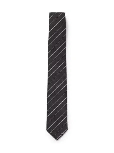 BOSS Men's Silk-Jacquard Tie with Diagonal Stripes - Black | Thumbnail 1 BOSS Men's Silk-Jacquard Tie with Diagonal Stripes - Black | Thumbnail 1