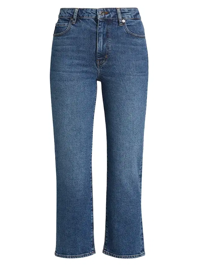FRAME Women's Ruler Crop Mid-Rise Jeans - Rival