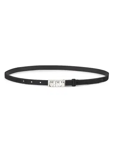 Frame Women's Petit Sculptural Leather Belt - Black - Size XL | Thumbnail 1 Frame Women's Petit Sculptural Leather Belt - Black - Size XL | Thumbnail 1