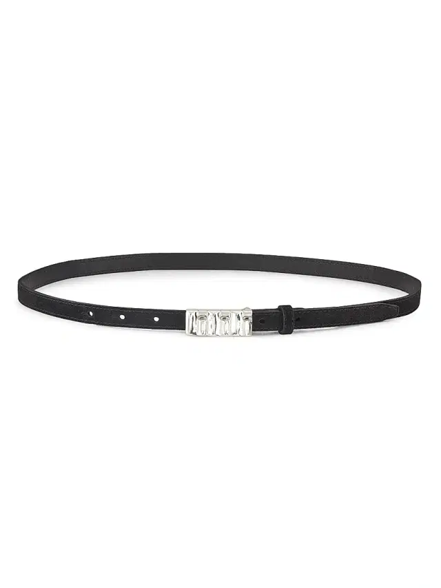 FRAME Women's Petit Sculptural Leather Belt - Black