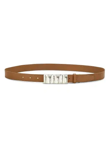 Frame Women's Sculptural Leather Belt - Cognac - Size XL | Thumbnail 1 Frame Women's Sculptural Leather Belt - Cognac - Size XL | Thumbnail 1