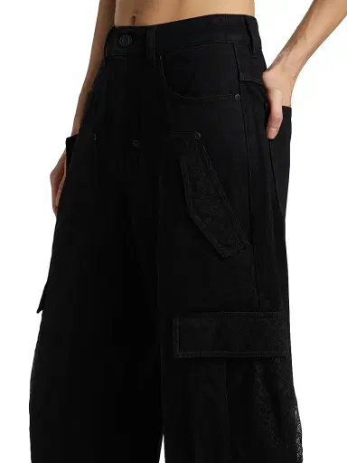 Purple Brand Women's Barrel-Leg Carpenter Jeans | Thumbnail 6 Purple Brand Women's Barrel-Leg Carpenter Jeans | Thumbnail 6