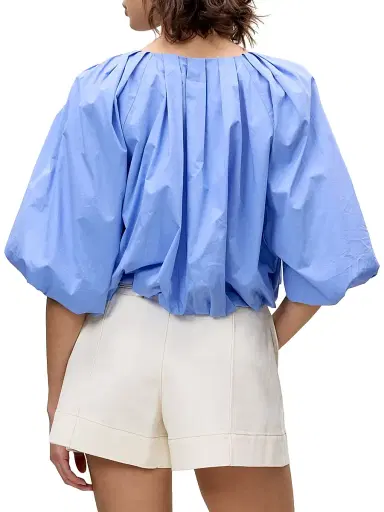 REBECCA TAYLOR Women's Yara Cotton Bubble Top | Thumbnail 5 REBECCA TAYLOR Women's Yara Cotton Bubble Top | Thumbnail 5