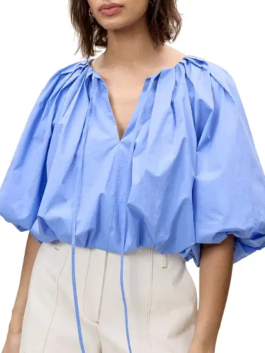 REBECCA TAYLOR Women's Yara Cotton Bubble Top | Thumbnail 7 REBECCA TAYLOR Women's Yara Cotton Bubble Top | Thumbnail 7