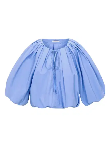 REBECCA TAYLOR Women's Yara Cotton Bubble Top | Thumbnail 1 REBECCA TAYLOR Women's Yara Cotton Bubble Top | Thumbnail 1
