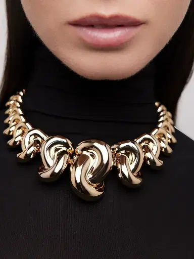 Jennifer Fisher Women's Knot 10K-Gold-Plated Necklace - Yellow Gold | Thumbnail 2