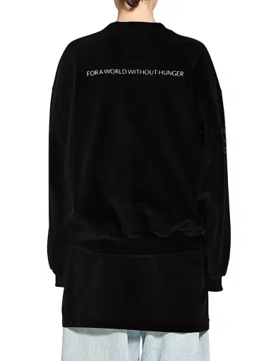 Balenciaga Women's WFP Sweatshirt Regular Fit - Black White - Size XL | Thumbnail 6 Balenciaga Women's WFP Sweatshirt Regular Fit - Black White - Size XL | Thumbnail 6
